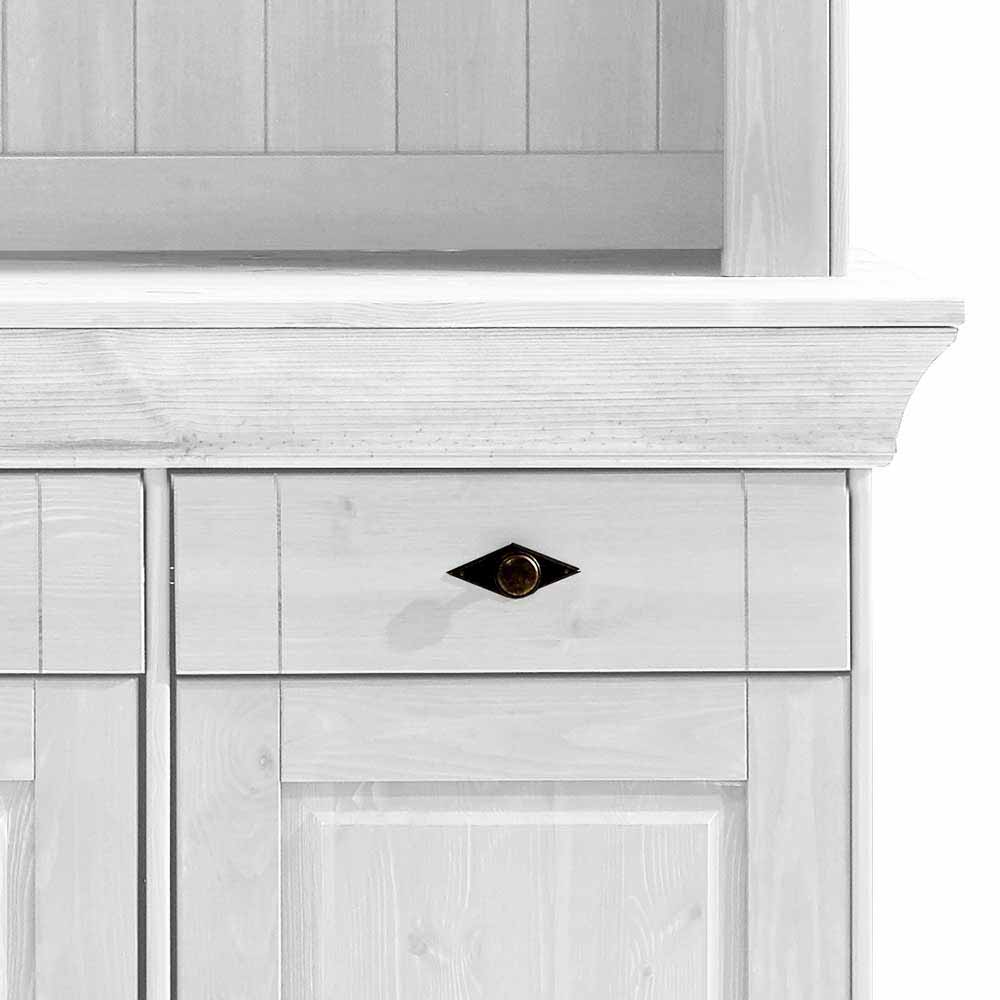 Buffetschrank Satumare in Weiß Kiefer teilmassiv
