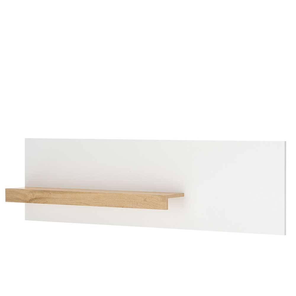 Wandpaneel Regal in Weiß & Wildeiche Optik - Nonessia