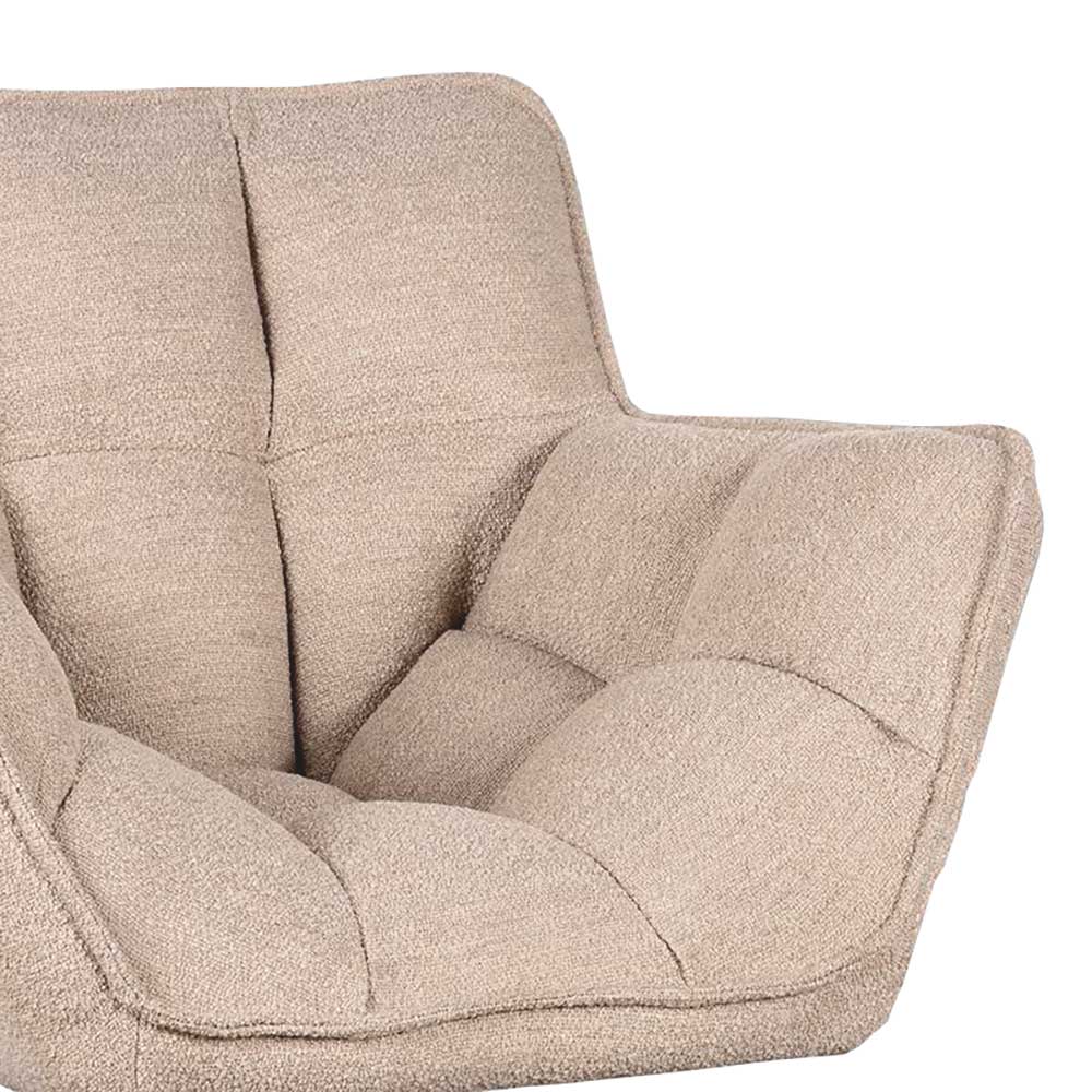 Design-Drehsessel in Beigegrau Boucle - Bento