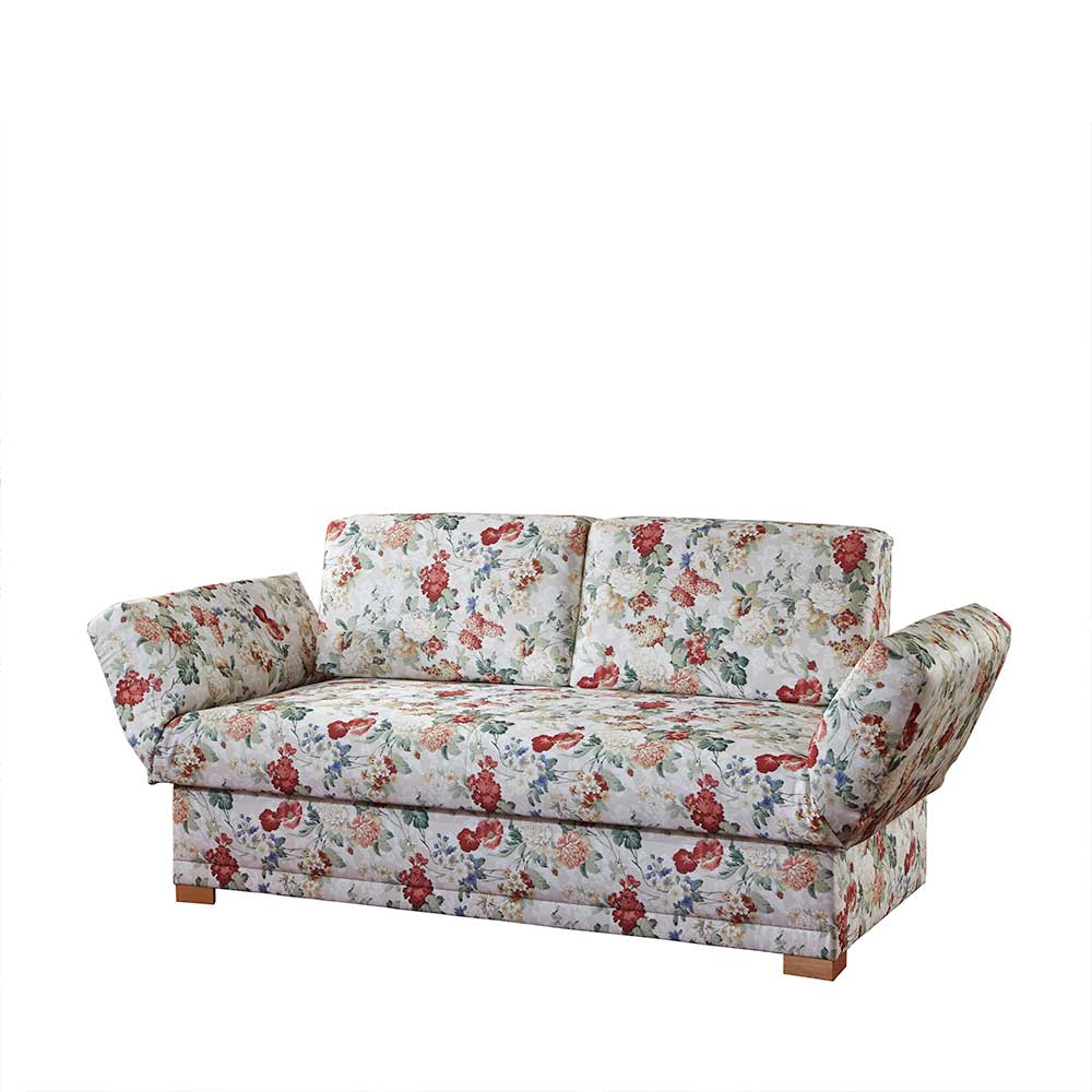 176x84x86 Landhaus Schlafsofa mit Blumen - Daniele