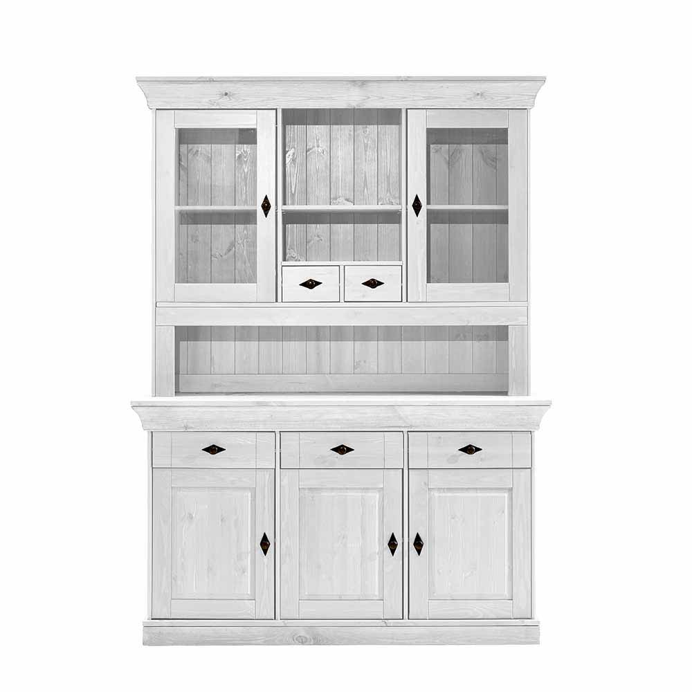 Buffetschrank Satumare in Weiß Kiefer teilmassiv