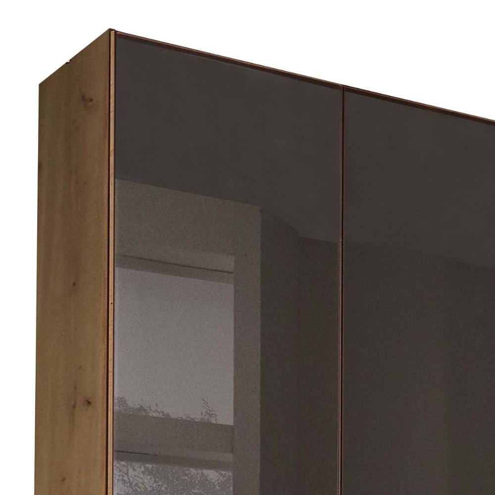 Teilmassiver Kleiderschrank mit Glas - Vutonia