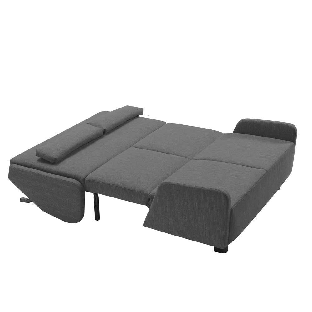 Dunkelgraue Schlafcouch als Längsschläfer - Osicria
