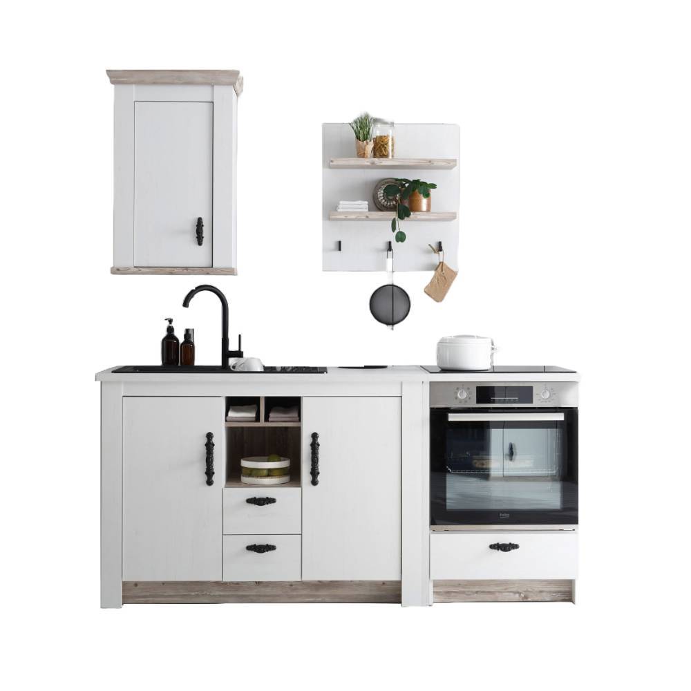 Landhaus Küchenmöbel 191 cm breit - Nedita (vierteilig)
