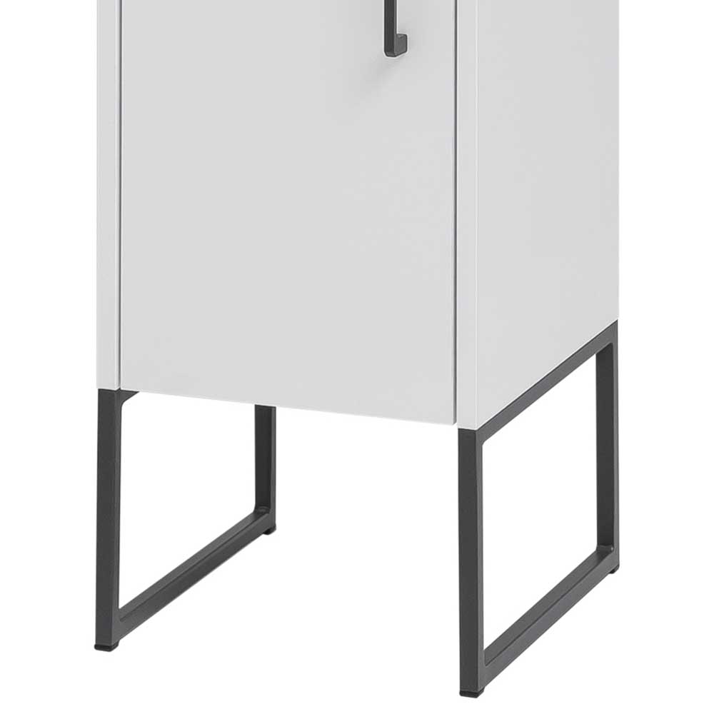 Moderner Badhochschrank in Weiß & Anthrazit - Ismilav