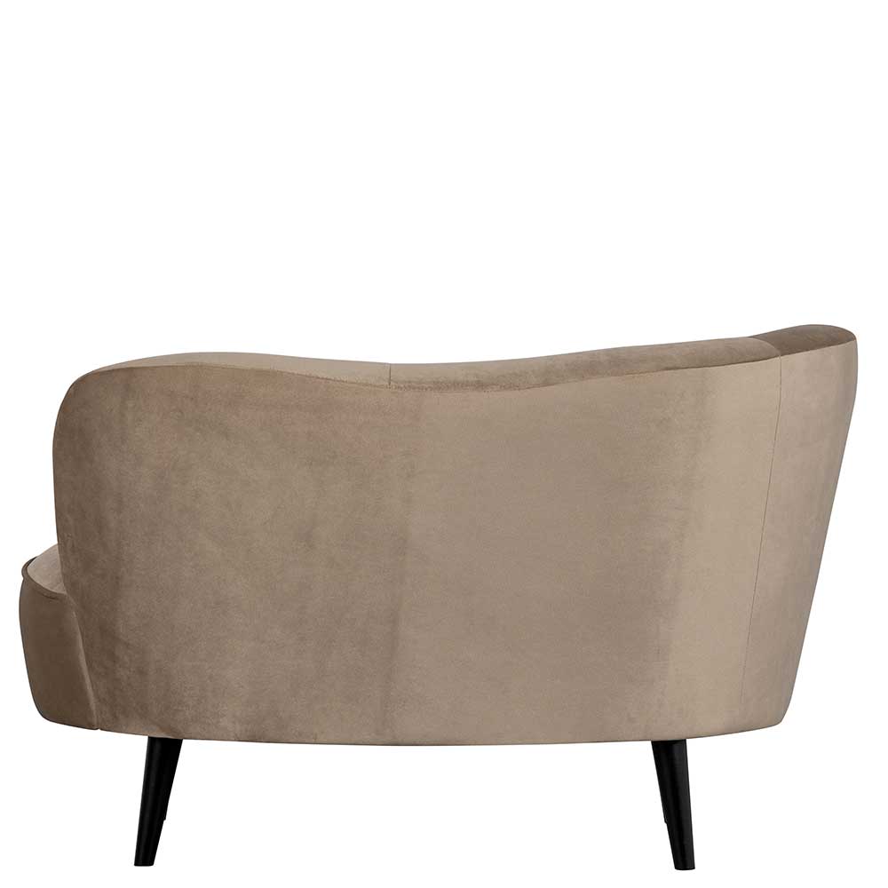Design Sessel in Khaki Samtbezug - Griffina