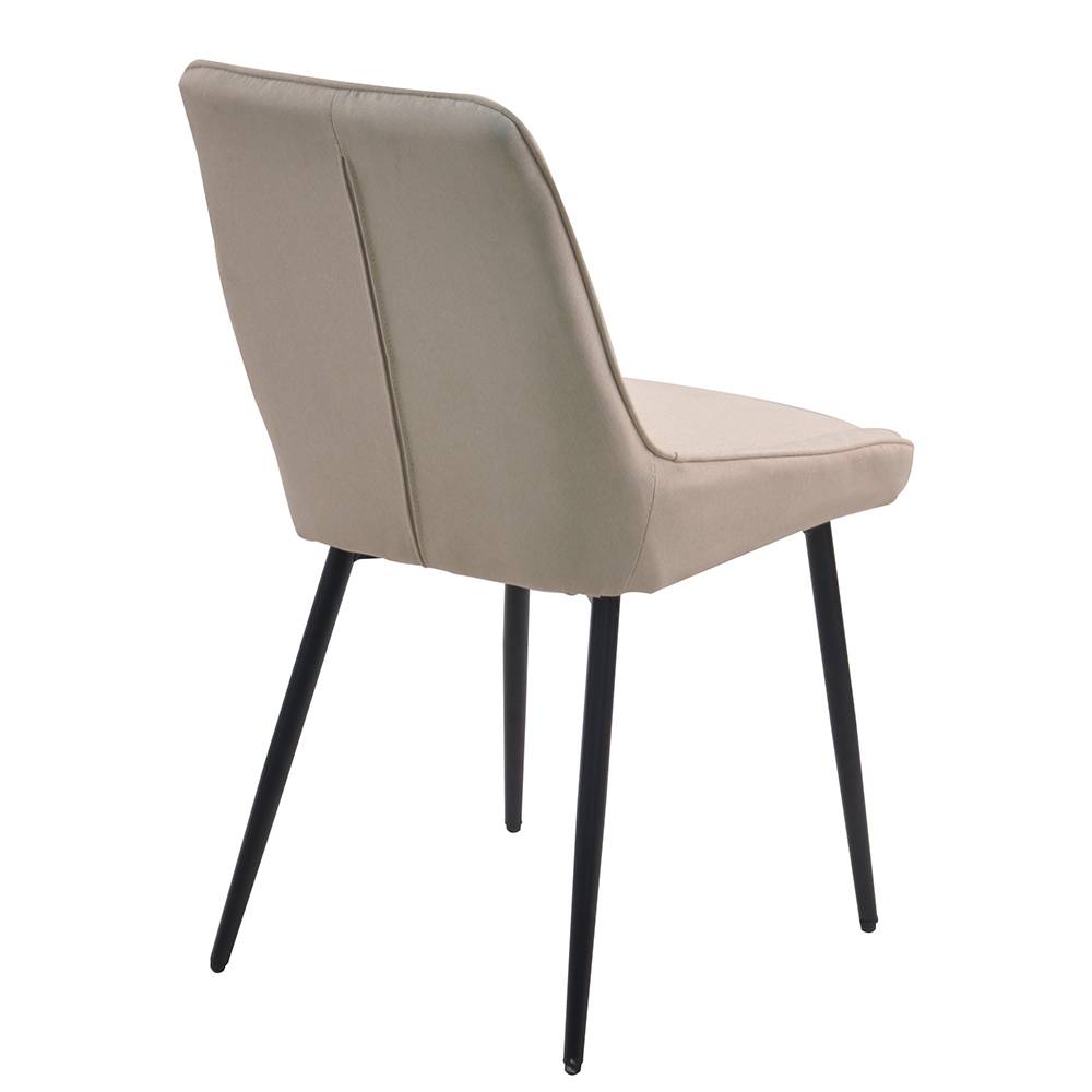 Esszimmerstuhl in Creme Microfaser - Unesc (2er Set)