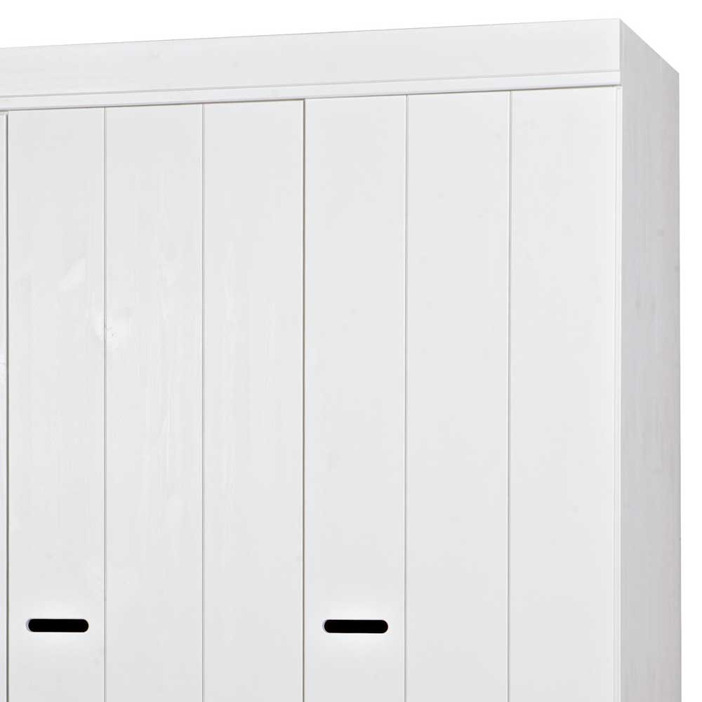 140x195x53 Skandi Kleiderschrank in Weiß - Mattressa