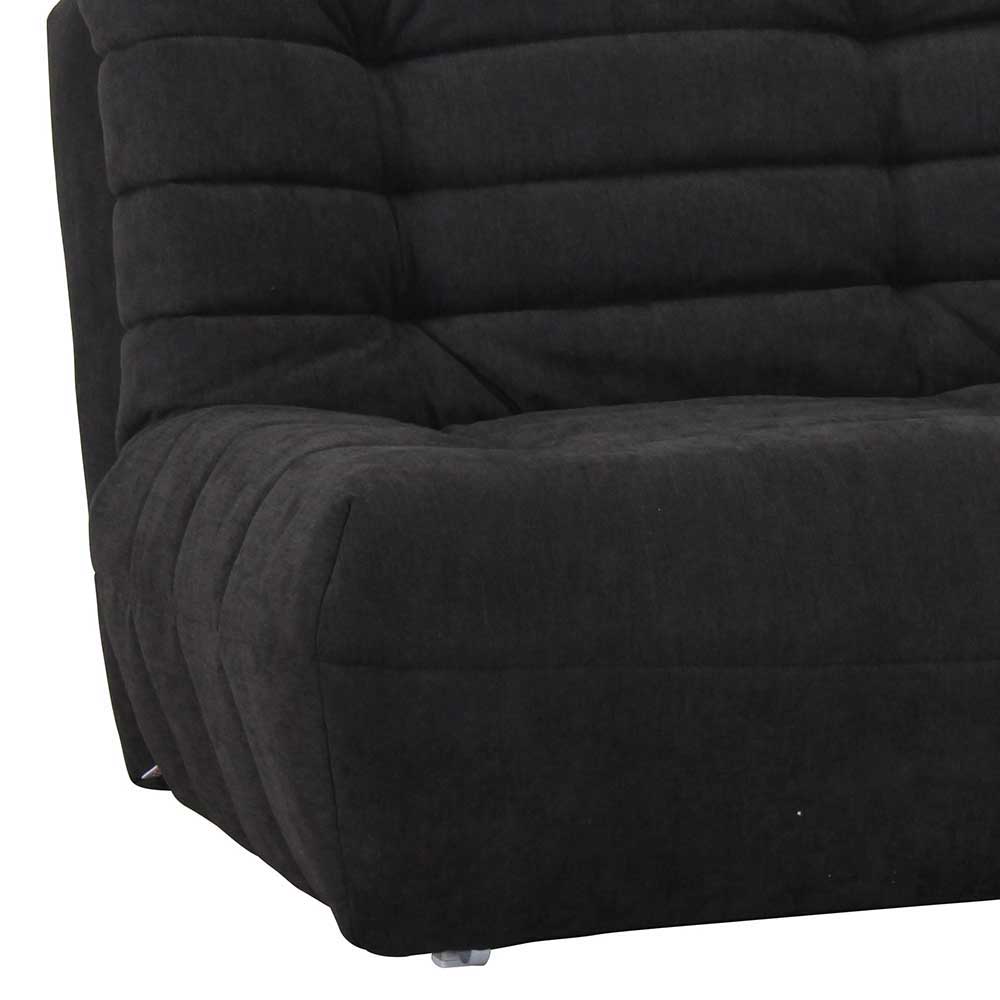 Sofa mit Schlaffunktion in Schwarz Olessa frei im Raum stellbar