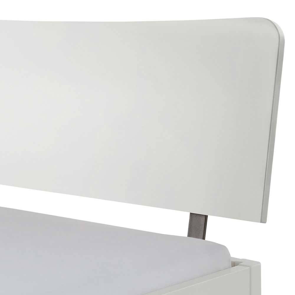 Doppelbett in Weiß deckend lackiert - Intiatos