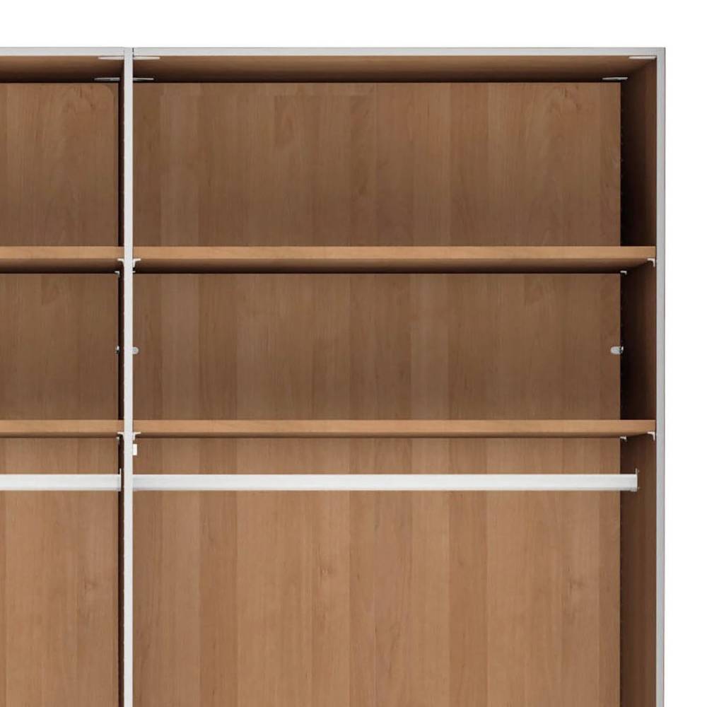 6-türiger Kleiderschrank mit Glasfront - Nikoba