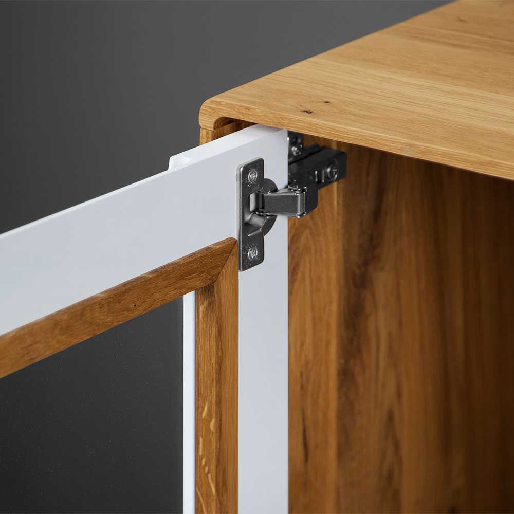 90x109x40 Highboard mit Glas Türen & 4 Schubladen - Diesta