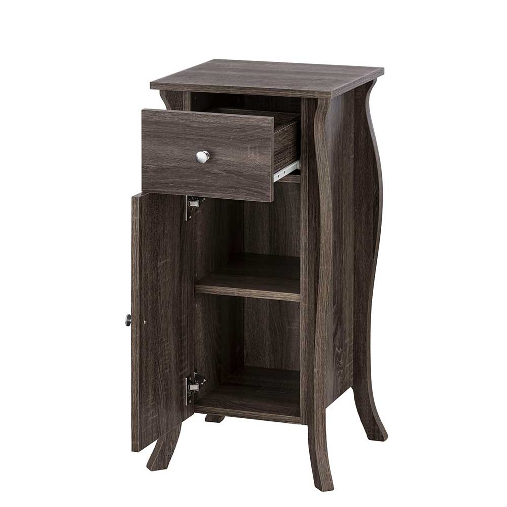 38x80x35 Badschrank in Eiche Grau Dekor - Fionora