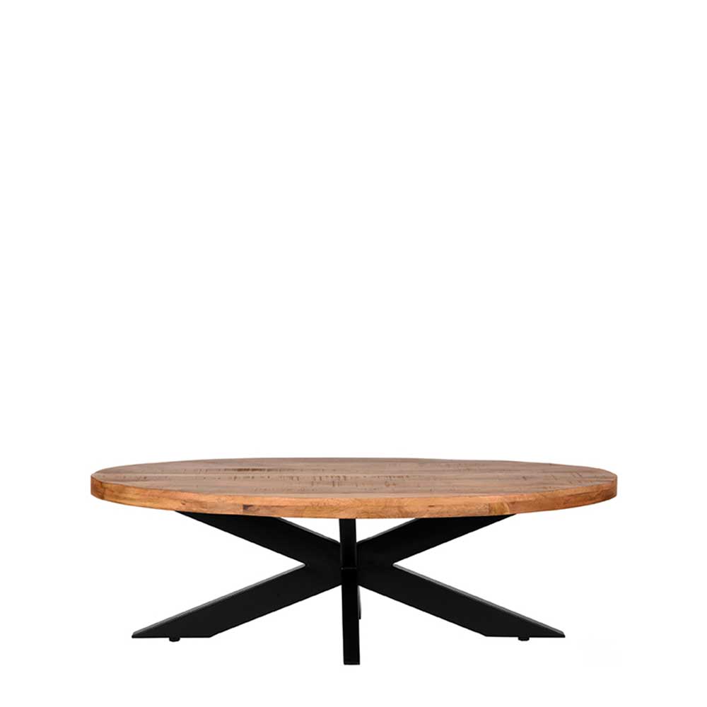 Ovaler Couchtisch aus Mangoholz Natur - Siza