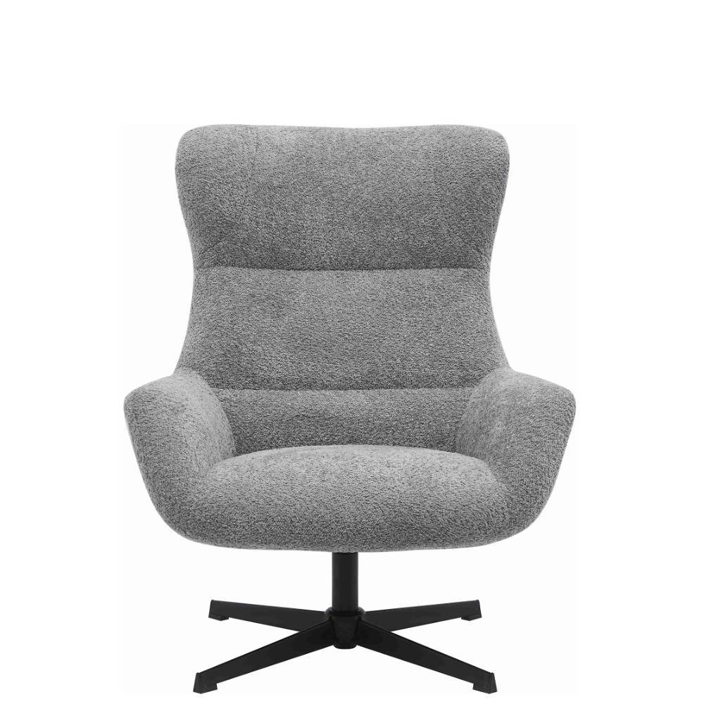 Polstersessel in Dunkelgrau Boucle - Astina