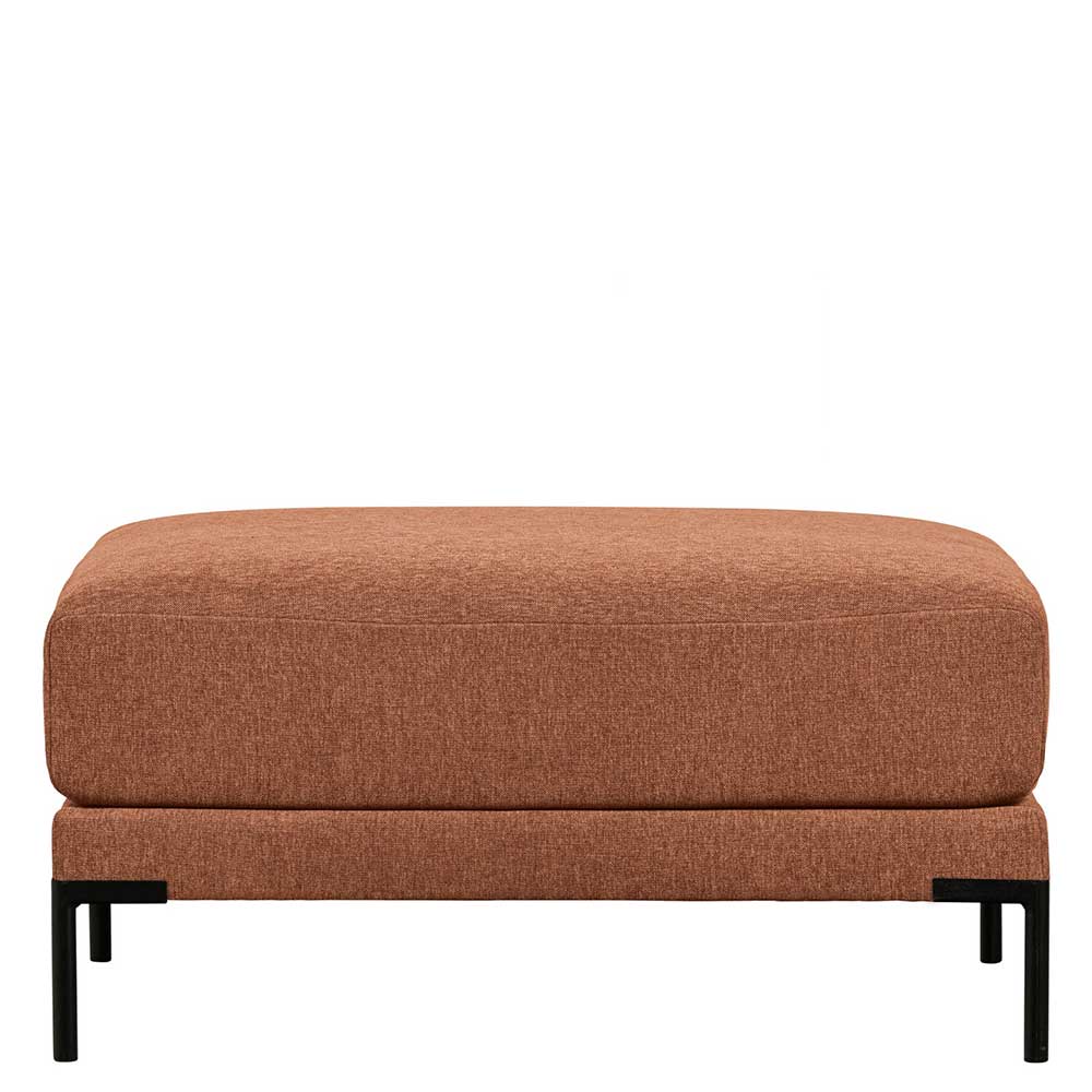 Couchhocker in Rostfarben Chenille - Brixx