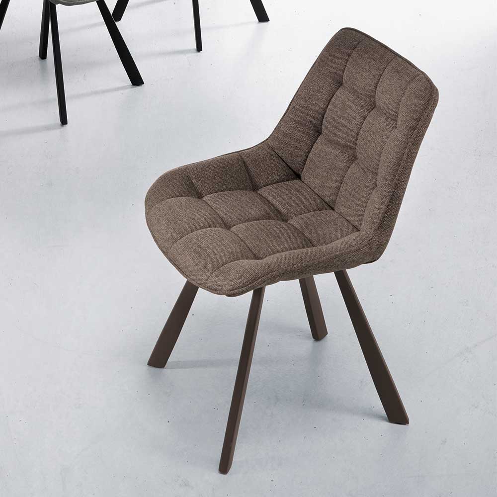 Design Polsterstühle in Braun - Fratella (4er Set)