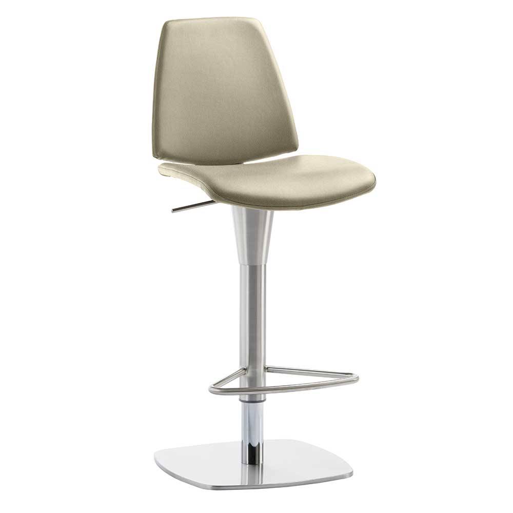 Barstuhl aus Microfaser Taupe - Jeffa