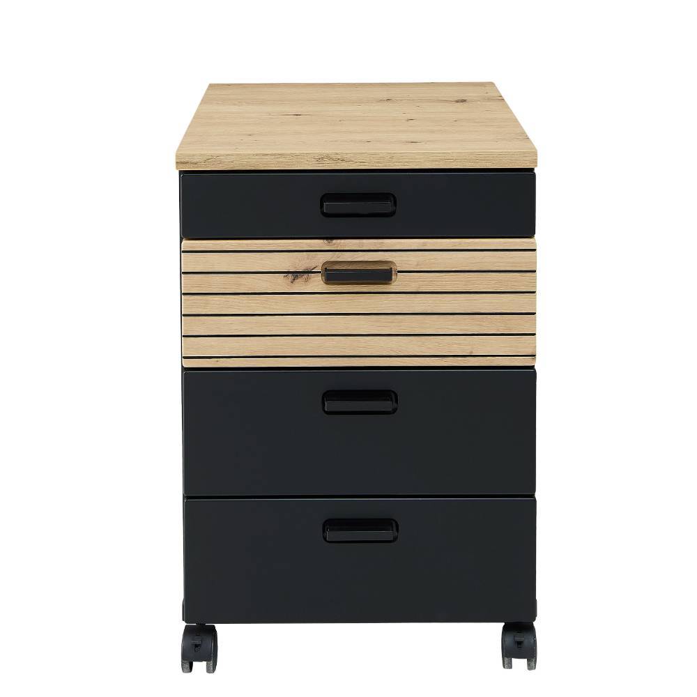 Schreibtisch Rollcontainer in Schwarz - Arama