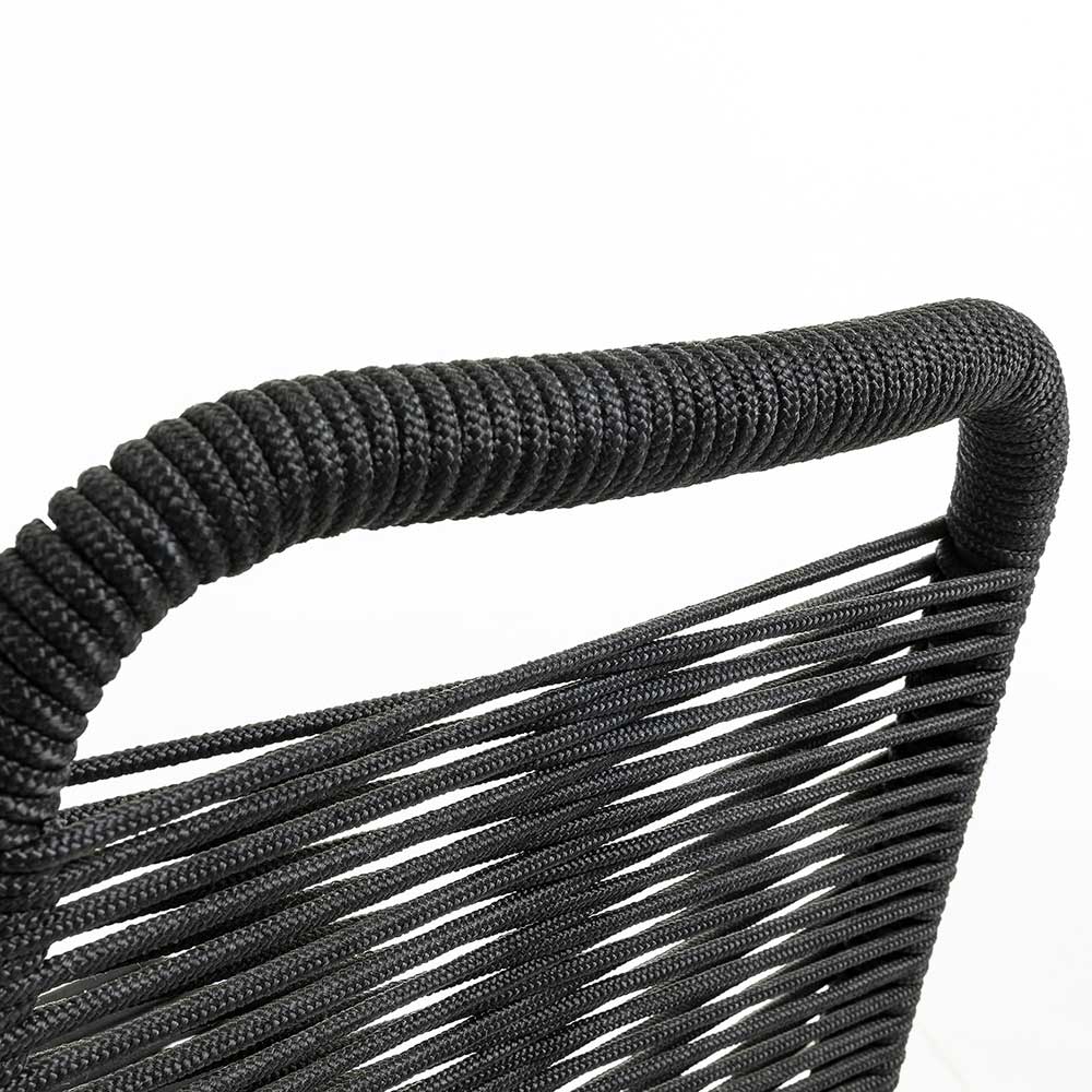 Designstuhl aus Kordel & Stahl - Loeesa (2er Set)