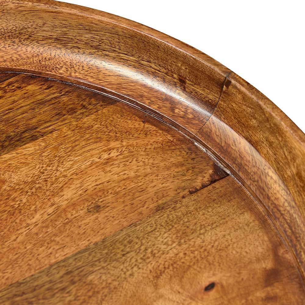 Massivholz Tabletttisch in Rund 50cm - Pianona