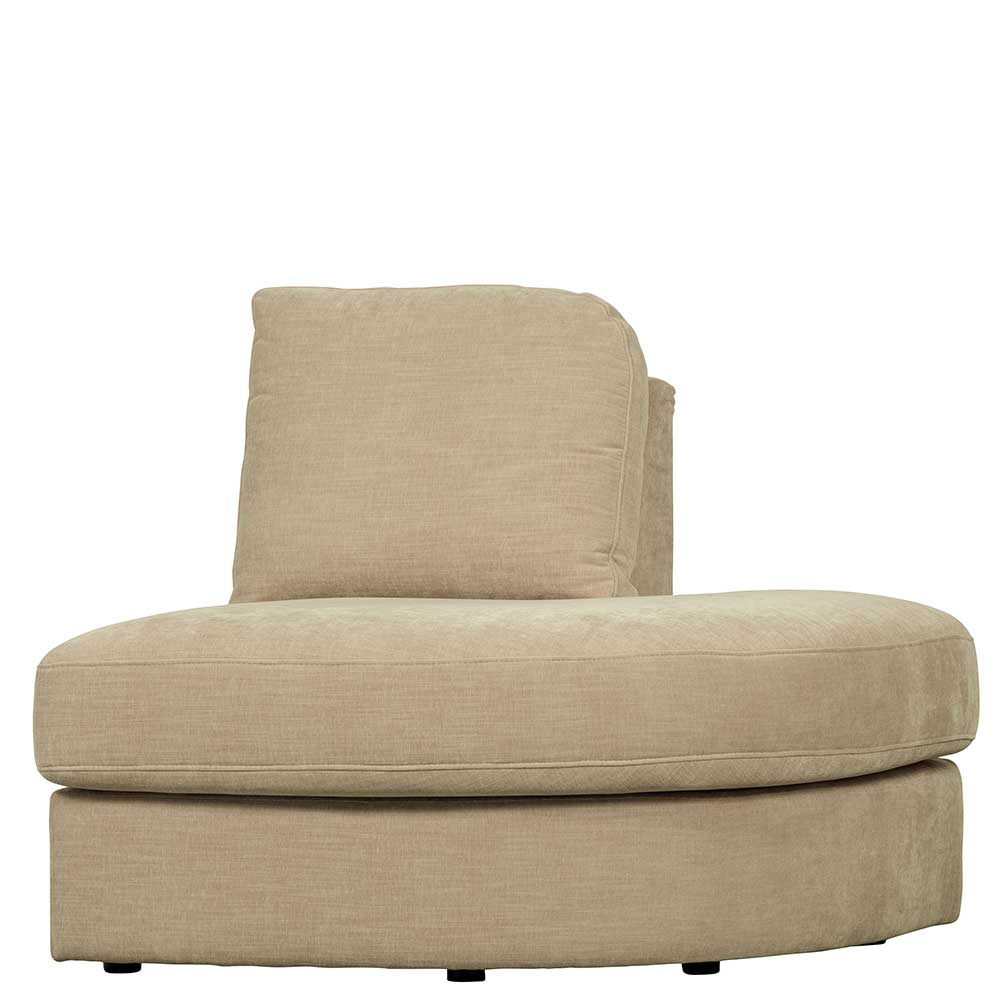 Sofamodul mit Rundung rechts in Beige - Mailan