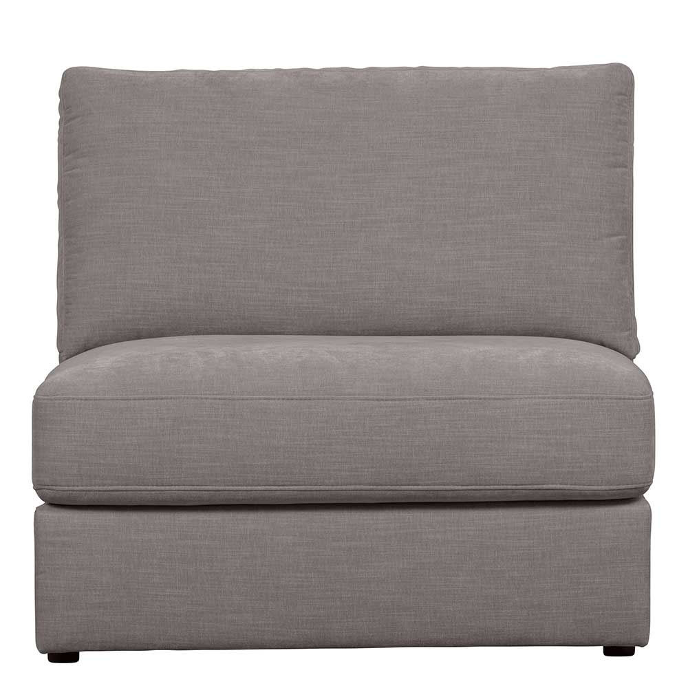 Modulsofa Einsitzer in Grau Stoff - Gregg
