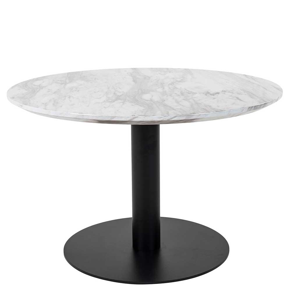 70cm runder Wohnzimmer Tisch in Marmor Optik - Ovaio