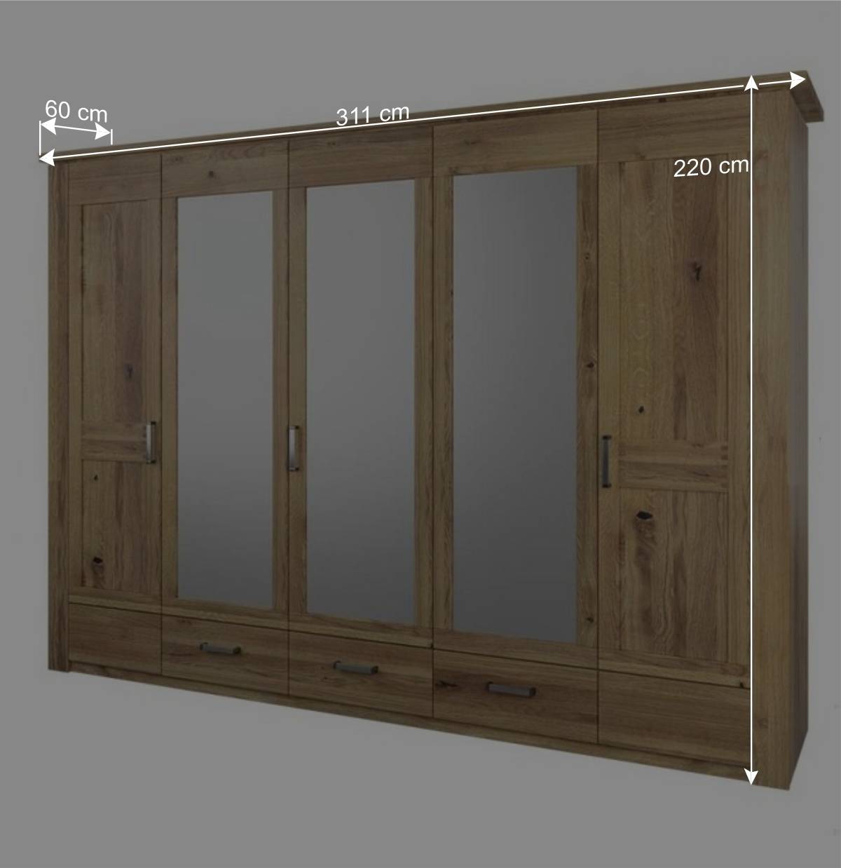 Teilmassives Schlafzimmer Möbelset - Riostar (vierteilig)