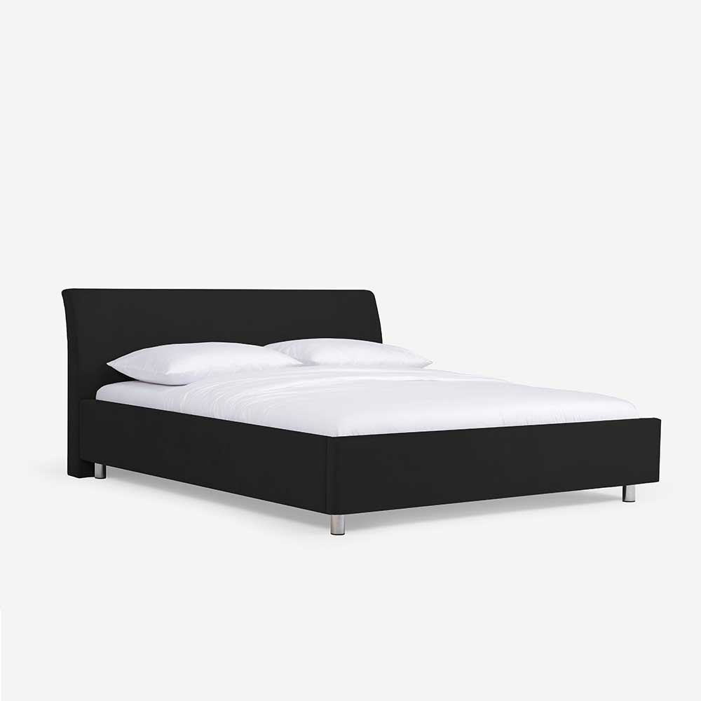 Schönes Stoffbett Fidelphia in Schwarz