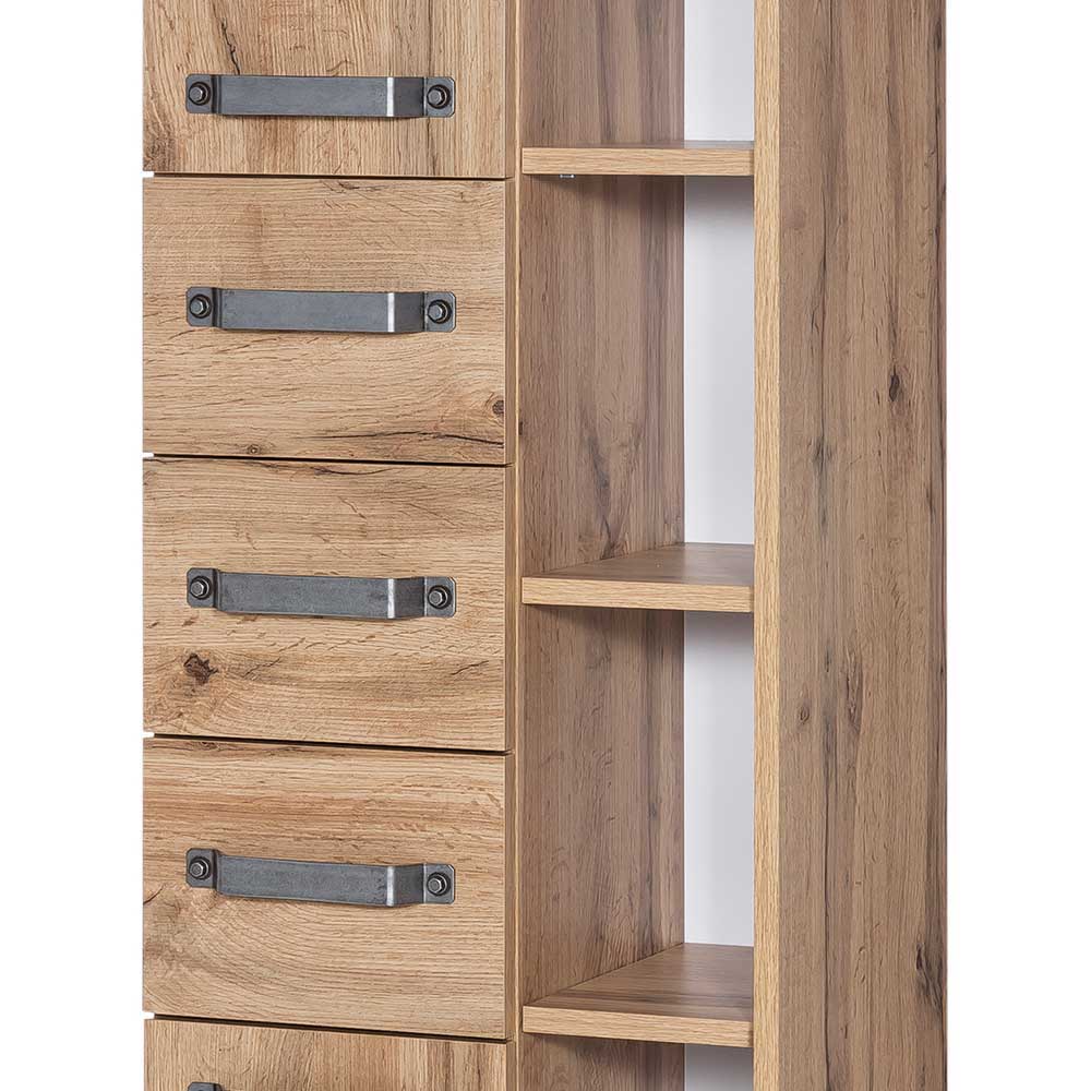 42x164cm Bad-Hochschrank mit Regal - Iskro