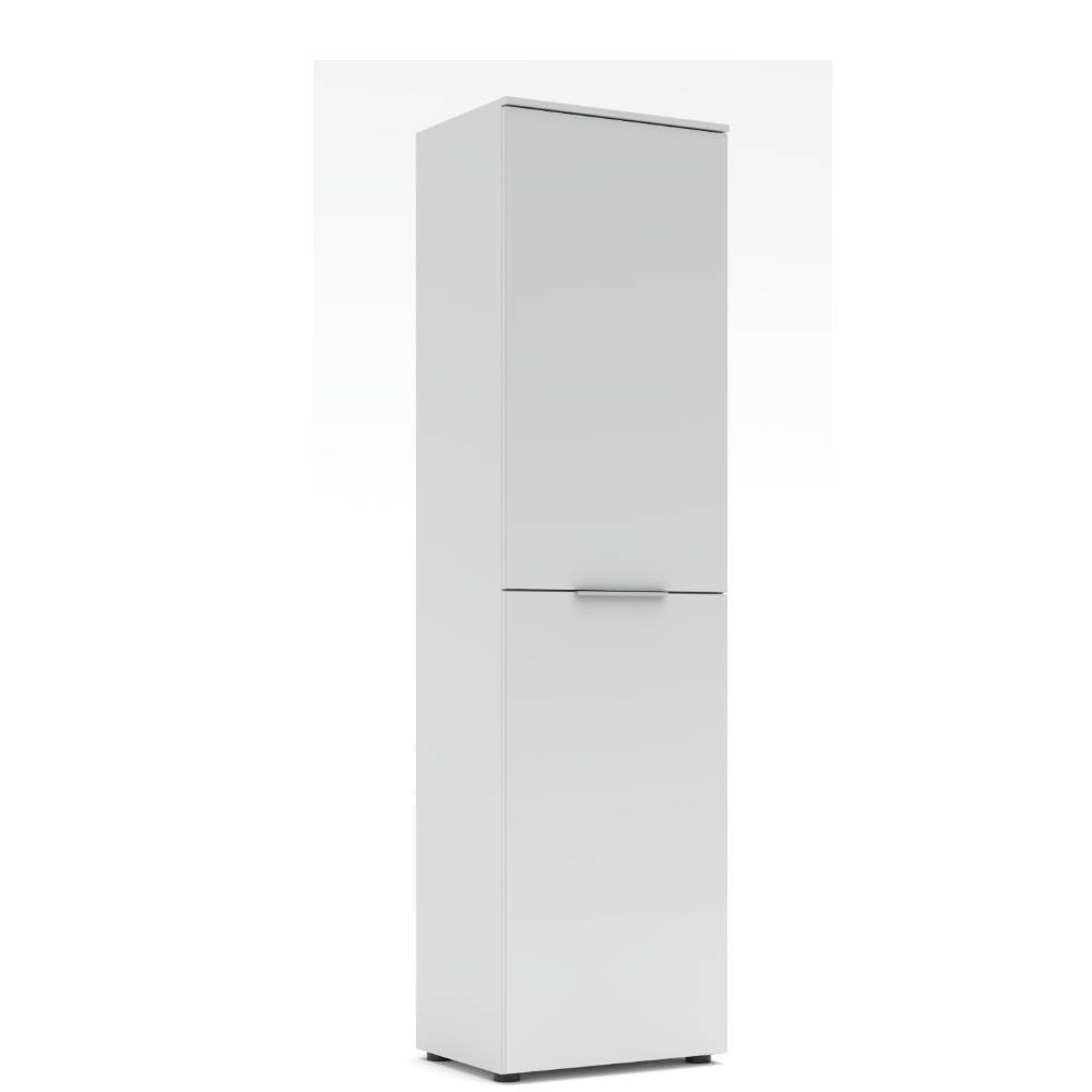 53cm breiter Garderobenschrank in Weiß - Romina