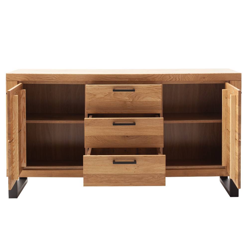 Industrial Sideboard in Wildeiche teilmassiv - Scarlett