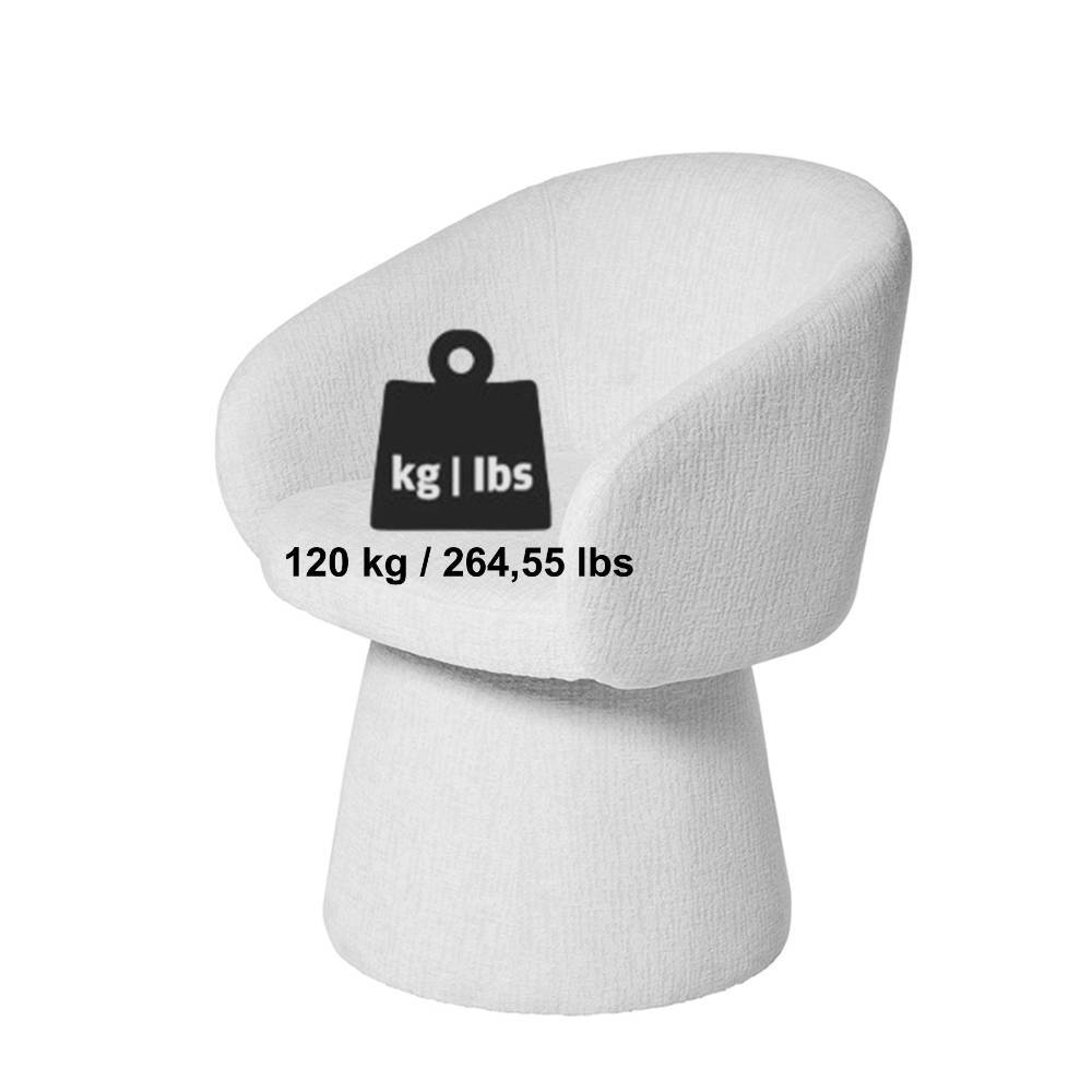 Drehbarer Loungesessel in Grau Boucle - Yanitas