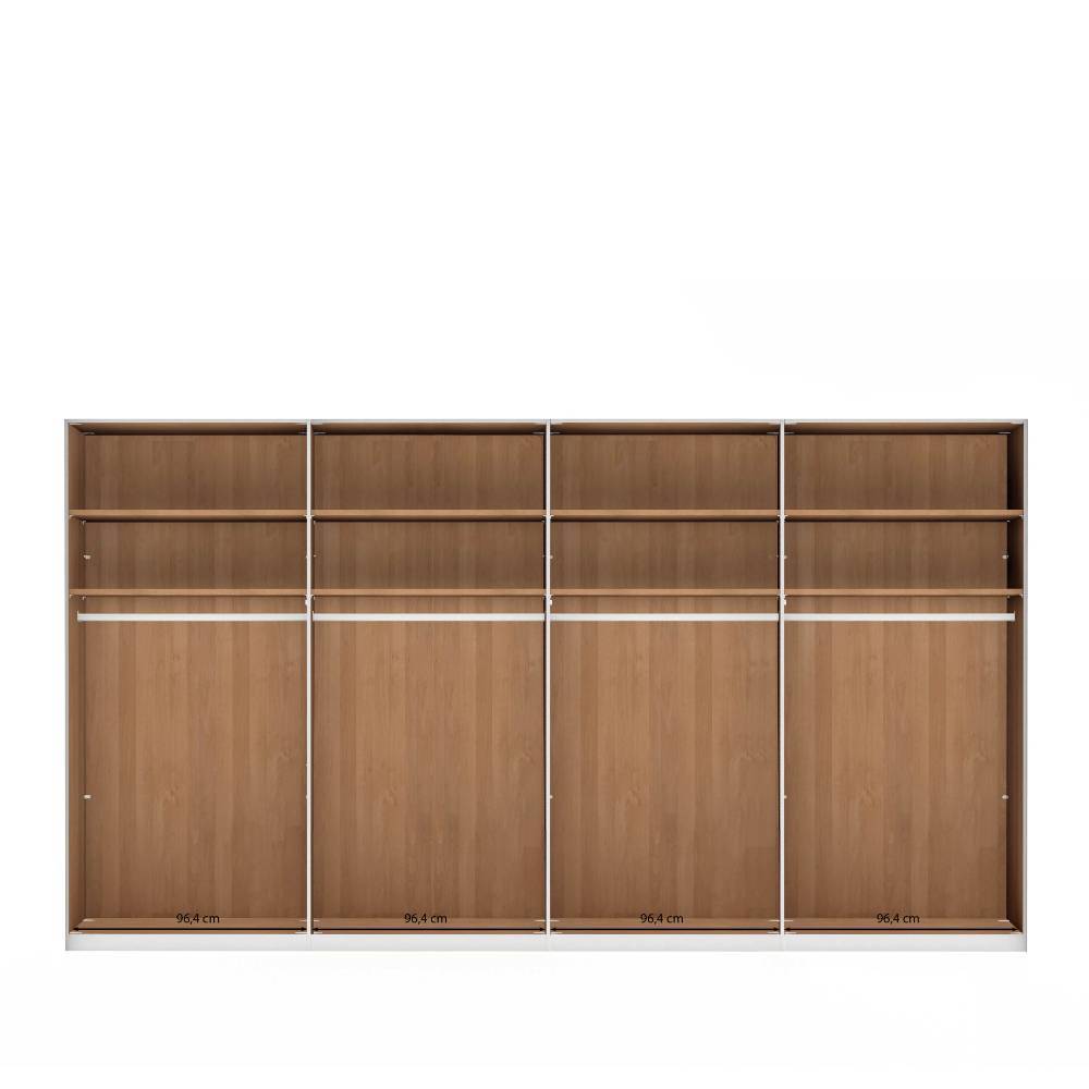 8-türiger Schlafzimmerschrank in Champagner - Nikoba
