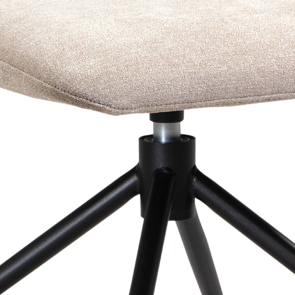 Esstischstühle in Beige und Schwarz - Varzino (2er Set)