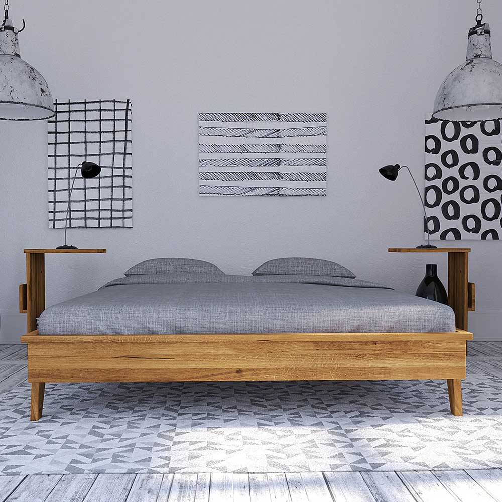 190 cm kurzes Doppelbett aus Holz - Hardus