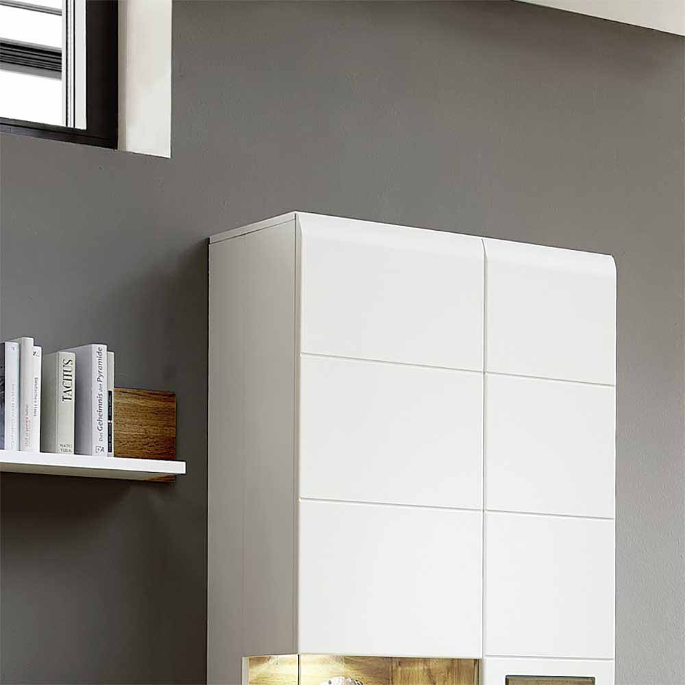 Wohnzimmer Schrankwand Lisepio mit Beleuchtung (fünfteilig)