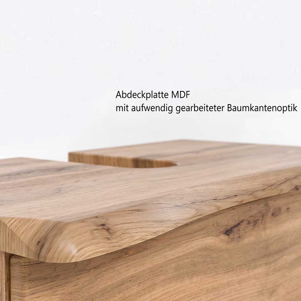 Holzoptik Waschplatz in Wildeiche - Drumias (zweiteilig)