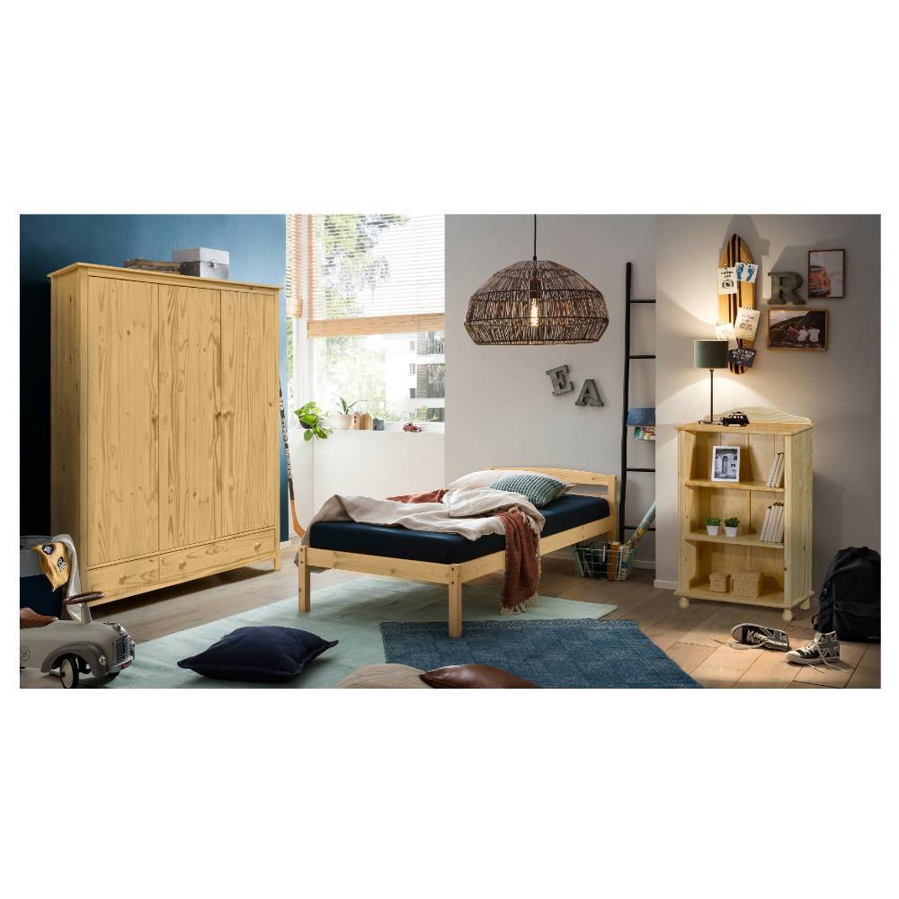 Kiefernholz Kleiderschrank massiv - Nastonia