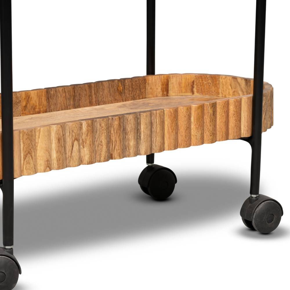Schmaler Servierwagen in ovaler Form - Luzanos