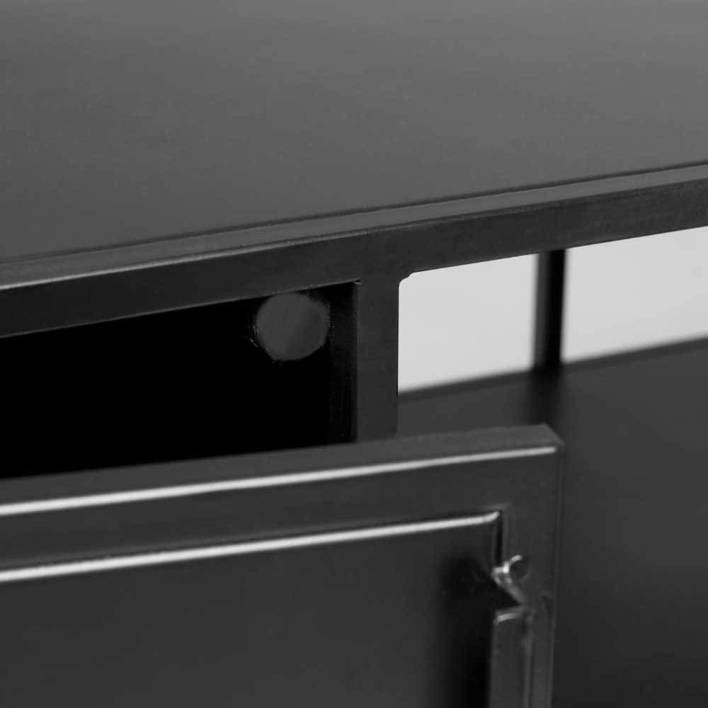 TV Lowboard aus schwarzem Metall - Magde
