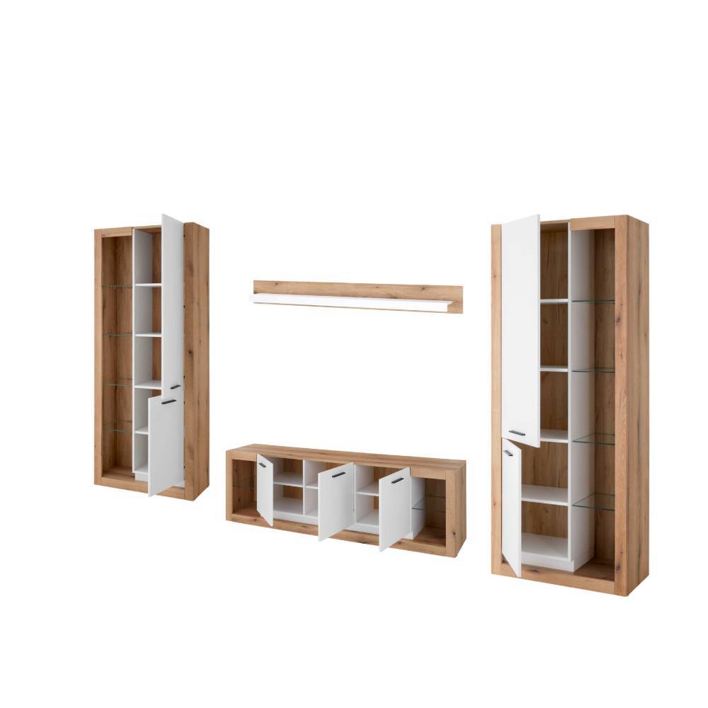 TV Anbauwand Set - Adejano (vierteilig)