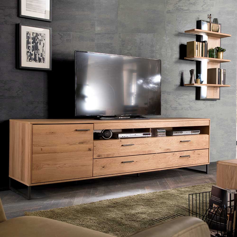 Großes Design TV Board & Wandregal - Assela (zweiteilig)