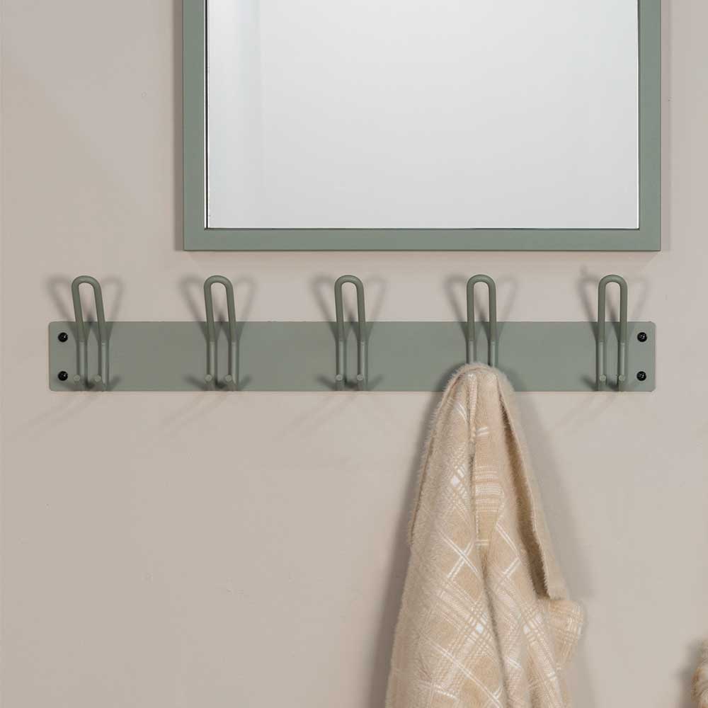 Garderobe in Graugrün pulverbeschichtet - Mecia
