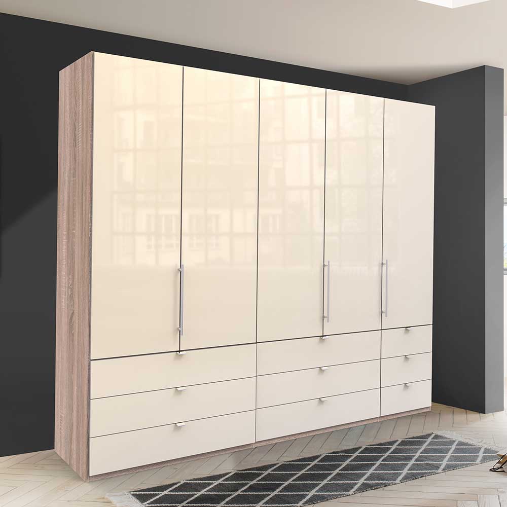 Kombi Kleiderschrank mit 2 breiten Abteilen - Rativian