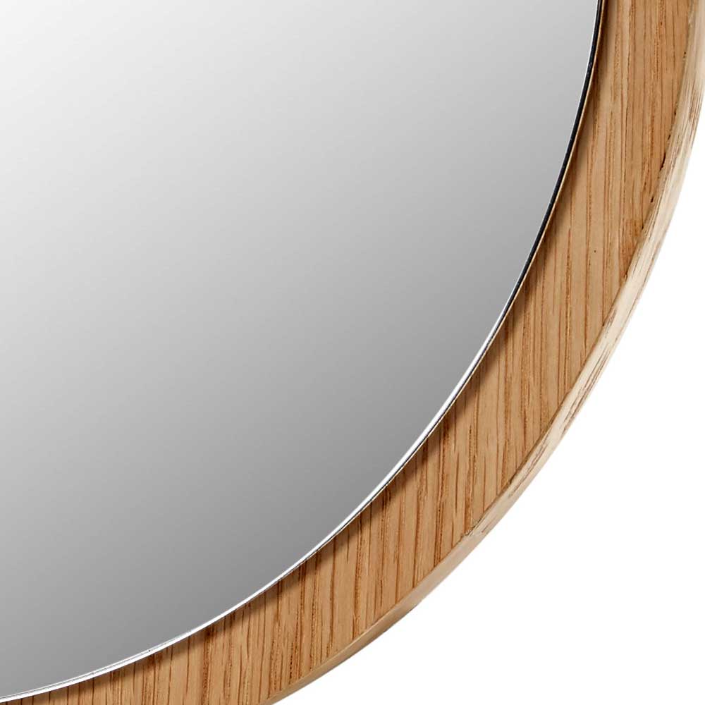 Runder Spiegel mit Eichenholzfurnier - Kopiana