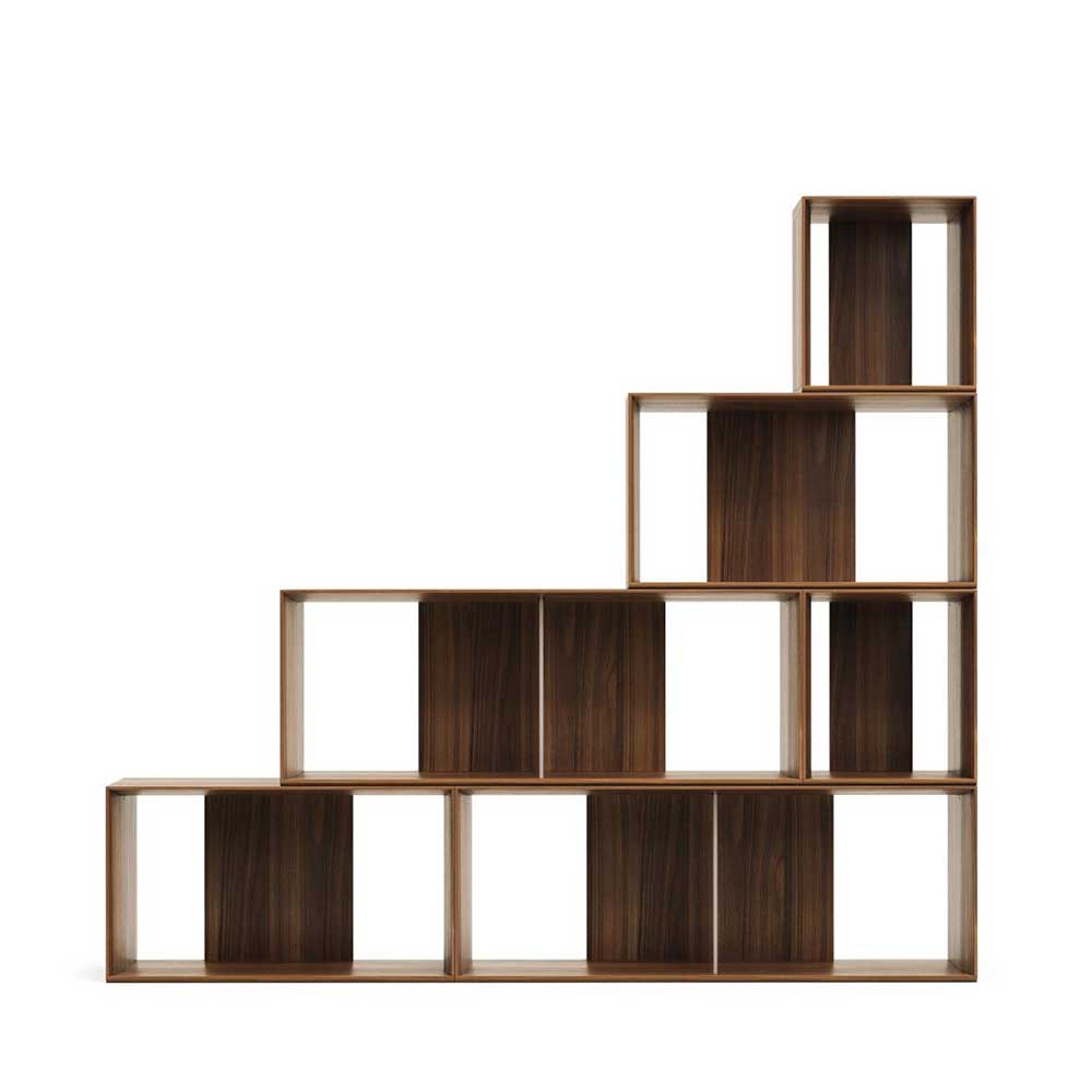 Regal Modul Kombi in Nussbaum - Ovarion (sechsteilig)