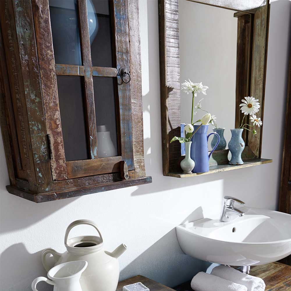 Shabby Badmöbel aus Recyclingholz - Jamaica (fünfteilig)