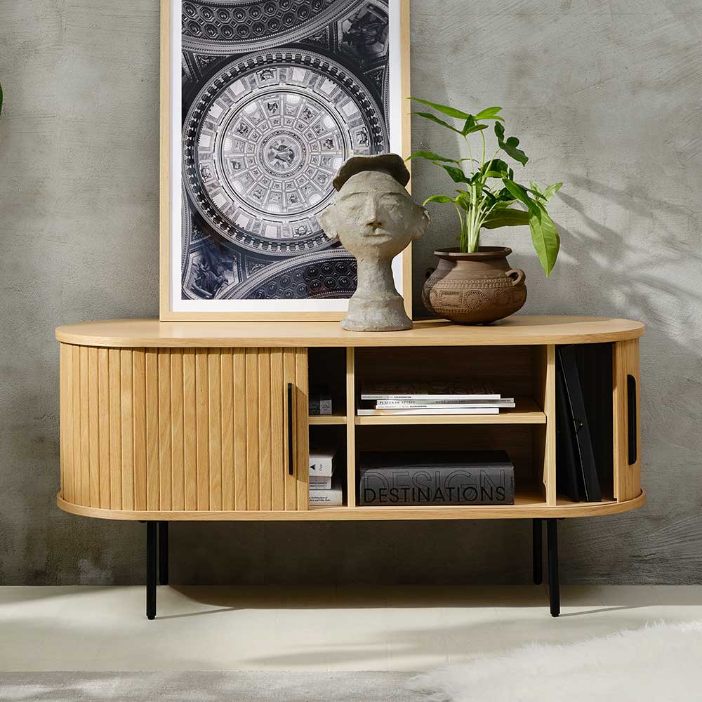 TV Lowboard in ovalem Design - Teorina